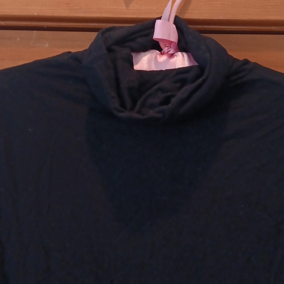 Black turtle neck, mad in Paris super soft and stretchy. Beautiful dark black. - Picture 2 of 4